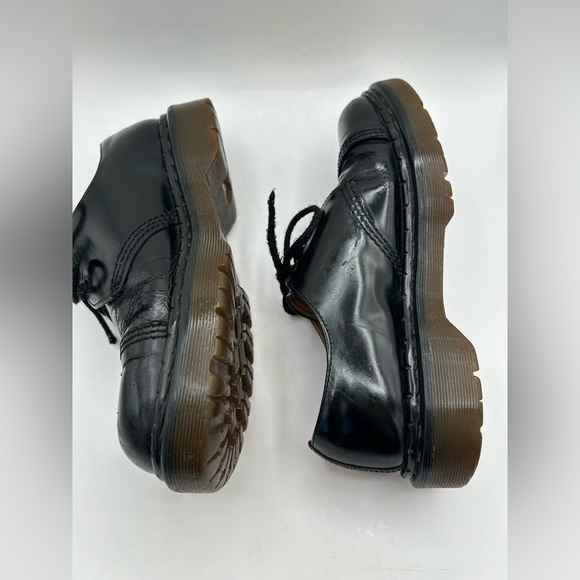 RARE VTG 80s Mens Dr. Martens 8266 Black Oxfords Sz 8 MI ENGLAND Toe Cap Platfo - Picture 12 of 15